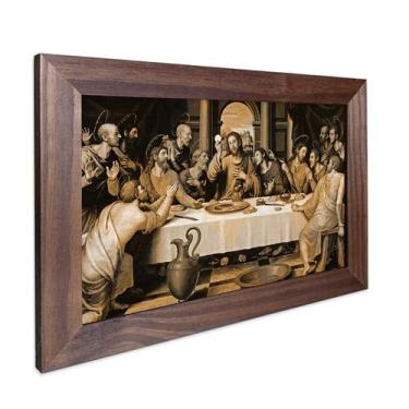 Imagem de Quadro Decorativo Religioso Jesus Santa Ceia do Senhor Sagrada Família