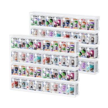 Imagem de WINKINE Capa Protetora De Acrílico Para Bonecos Bitty Pop, Compatível Com Funko Prateleira Transparente Exposição 32 Compartimentos Bancada E Montagem Na Parede, Mini Estojo Coleção, Suporte Bonecos