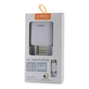 Imagem de Carregador Kaidi 20w compativel Iphone até 14 pro max