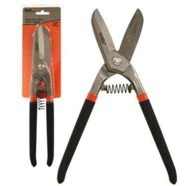 Imagem de Tesoura Metal Reta Profissional Chapas Calhas Montante de Drywall (12")