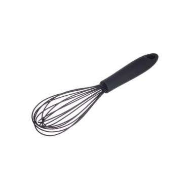Imagem de Batedor Manual Fio Silicone C/ Cabo Em Pp Preto 31cm - WECK