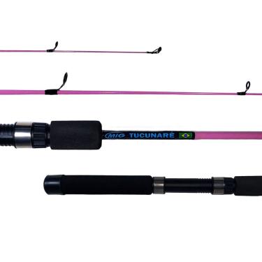 Imagem de Vara Pesca Leve Light Carretilha Mig Tucunaré CPI-9 1,55m 8-25lbs Rosa Inteiriça