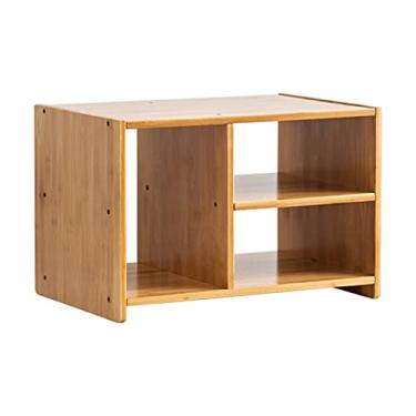 Imagem de FTOQWZXV Suporte de impressora, suporte de mesa, suporte de impressora de madeira, prateleira de armazenamento multiuso, para máquina de fax, scanner, arquivos, prateleira de armazenamento portátil