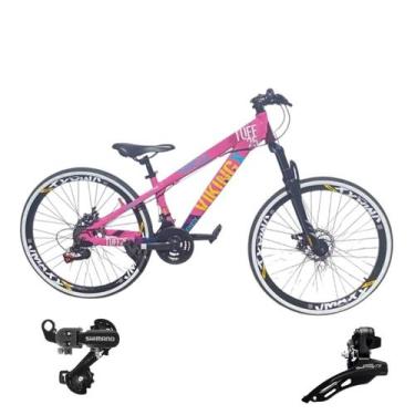 Imagem de Bicicleta Aro 26 Vikingx Aluminio Tuff 25 Mtb 24v Cambio Shimano Diant