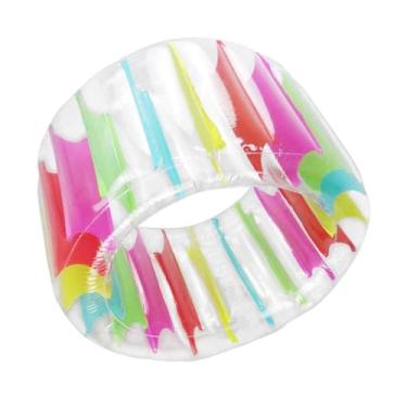 Imagem de UGPLM Piscina inflável de rodas piscina de piscina de flutuação tubo de flutuação colorida roda rolante para o lago quintal gramado, 160cm