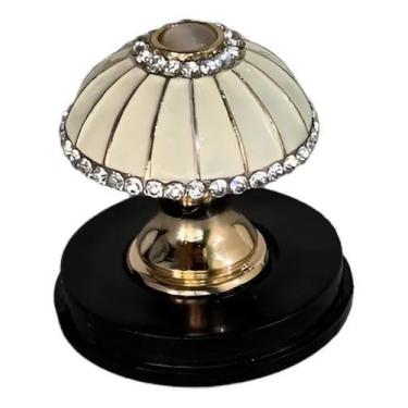 Imagem de Puxador Porta De Armário Cristal Il4531 Ponto Branco e Dourado - Italy