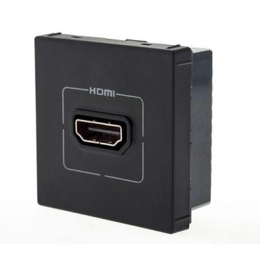 Imagem de Tomada hdmi 2 mod preta 615092pt pial plus + - LEGRAND
