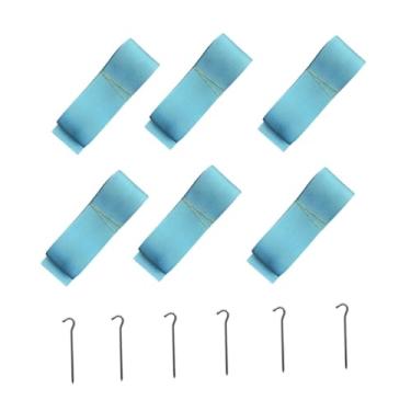 Imagem de Aymzbd 6x linhas de vôlei de praia, campo limítrofe linhas de limite portáteis Acessórios Linhas de marcadores para atividades ao ar livre, Azul