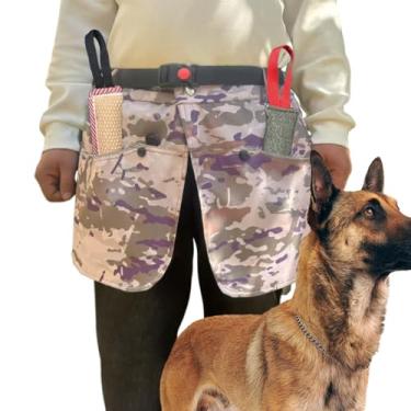 Imagem de ccotikosee Bolsa de treinamento de cães, avental de cintura para treinadores, colete de treinamento de animais de estimação para mulheres e homens, pochete para passear com cães, mãos livres, com