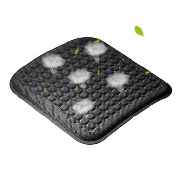 Imagem de Almofada de assento de gel espesso duplo para cadeira de escritório, carro e cadeira de rodas - espuma viscoelástica ortopédica e gel refrescante para alívio da dor nas costas, úlceras de pressão