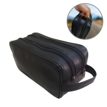 Imagem de Necessaire Masculina bolsa porta objeto viagem Couro Grande - Monolo, 