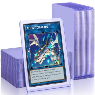 Imagem de 30 capas de cartão Toploaders para cartas colecionáveis, capas rígidas para cartões de beisebol, protetor de cartão de beisebol, compatível com cartas de jogos, esportes, cartas de futebol