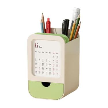 Imagem de Suporte para Canetas de Mesa | Organizador de Gaveta de Escritório - Organizador Com Calendário E Gaveta Embutida Para Mesa De Casa Escritório Sala De Aula