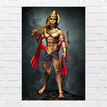 Imagem de Placa Decorativa Mdf Hanuman Tamanho 20x27cm Modelo 2