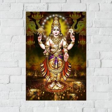 Imagem de Placa Decorativa Mdf Lord Dhanvantari Tamanho 20x27cm