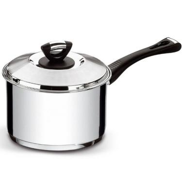 Imagem de Caldeirão Tramontina Solar Baquelite Inox - 16Cm Preto E Inox