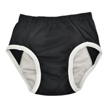Imagem de Ysyqkn Roupa íntima Anti-vazamento para Incontinência para Adultos, Calças Anti-vazamento para Incontinência, Cuecas Laváveis ​​para Adultos, Capa de Fralda, Black M
