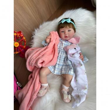 Imagem de Bebê Reborn Aurora Kit Completopo Do Bebê Tecido