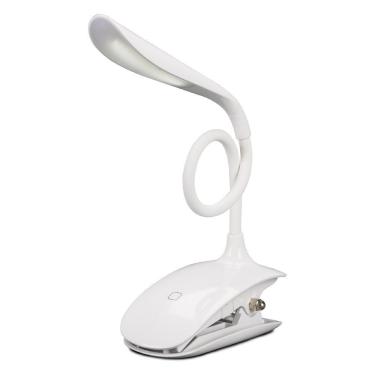 Imagem de Luminaria Mesa Led Abajur Recarregavel Dobravel Clip Cozinha Flex Touch - Branca