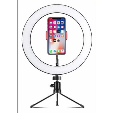 Imagem de Iluminador Ring Light 20Cm Maquiagem Selfie Gravação Vídeo 8 Polegadas