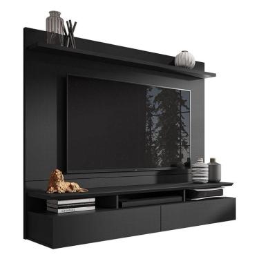 Imagem de Painel Para Tv Home Suspenso Noruega Preto - Móveis Leão