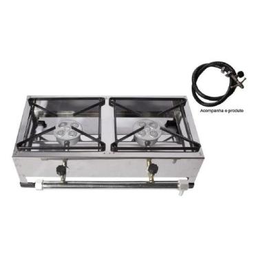 Imagem de Fogareiro Pesca 2 Bocas 20x20 Alta Pressão - infinity grill