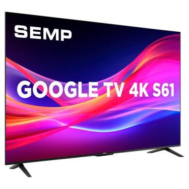 Imagem de TV Semp 55 55S61 Led Smart/UHD/4K Googletv/Wifi Dual/USB/HDMI, Preto, 