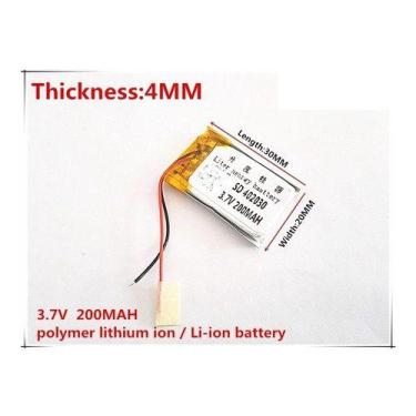 Imagem de Bateria 402030 +3 7v 200mah Everest 300 - Jyzm  Mp3 Mp4 - - KMIG