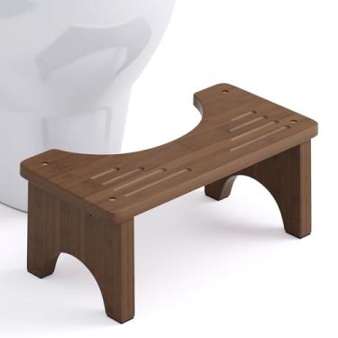 Imagem de Uaniar Banco Sanitário De 6,7" Agachamento Adulto, Cocô Madeira Para Banheiro Adulto E Infantil, Penico Ergonômico Agachamento, Postura Saudável, Bambu Portátil Com Tapete Antiderrapante