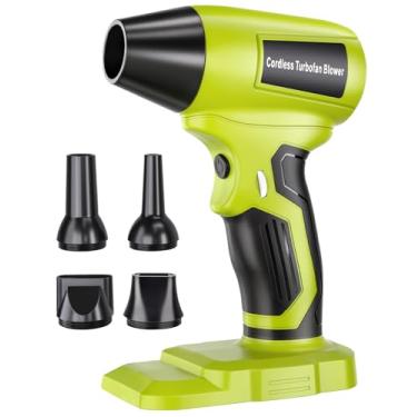 Imagem de Taingwei Soprador de folhas sem fio para bateria Ryobi 18 V - motor de alta velocidade, sem escova, 130.000 RPM, design leve para folhas, poeira, neve, cuidados com o gramado, limpeza de pátio