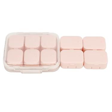 Imagem de Mbeysaq Estojo organizador de viagem diário de 10 bolsos com caixa de armazenamento - Caixa compacta para cápsulas, vitaminas, suplementos - Suporte de medicamentos portátil azul (rosa)