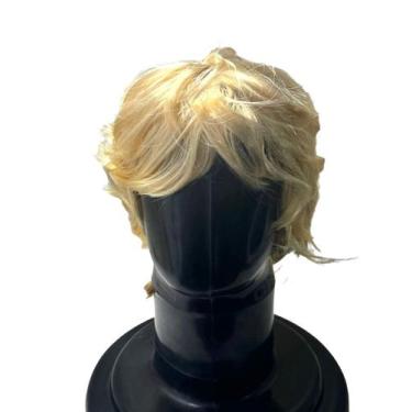Imagem de Peruca Masculina Curta Sintética Loira Fantasia Cosplay - Mor