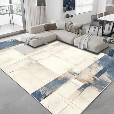 Imagem de Tapetes leves e luxuosos para sala de estar, sofá, mesa de centro, tapetes geométricos modernos, varanda, vestiário (160 x 200 cm, 63 x 78,7 pol./DT-6054-flannel-7)