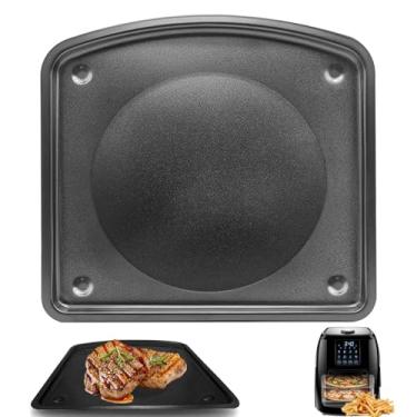 Imagem de GCQ Bandeja coletora de ar para fritadeira a ar digital Chefman Compacta 6,3 Qt 4 em 1, 25 x 24 cm, acessórios para fritadeira a ar de grau alimentício, placa de grelha, placa de substituição para