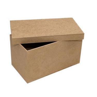 Imagem de Kit 10 Caixa Retangular Tampa Sapato P 20x11x11 Mdf Madeira - ATACADÃO