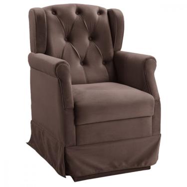 Imagem de Poltrona De Balanço Para Amamentação Ternura Suede Café Café