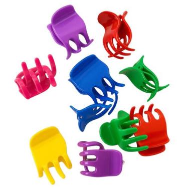 Imagem de kit 84 piranha cabeleireiro de plástico colorida média - Lynx Prodecom