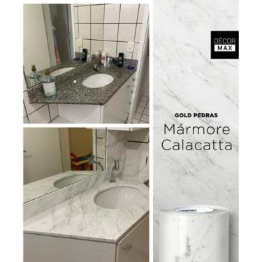 Imagem de Adesivo Revestimento Vinil Mármore Calacata Imprimax 3m Envelopamento 