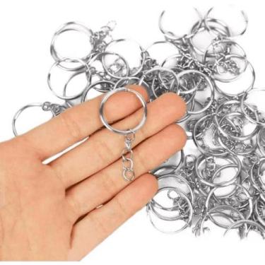 Imagem de Argola de Chaveiro Níquel 24mm Pacote com 50 Unidades - sem marca