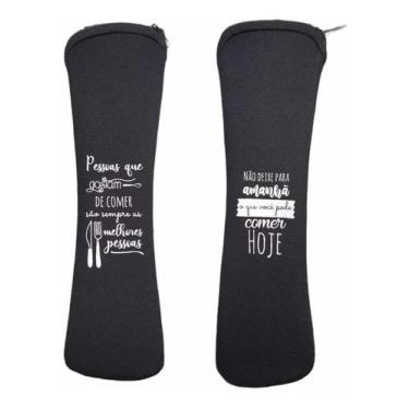 Imagem de 2 Porta Talher Portátil Lavável, Marmita Trabalho, Viagem - Cosy