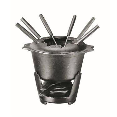 Imagem de Fondue Queijo Chocolate Preto Ferro Panela Mineira 18cm 1,2L