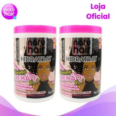 Imagem de Creme para pentear Divino Cremão 2 em 1 Natuhair 1kg - (2 UN) - Natuha