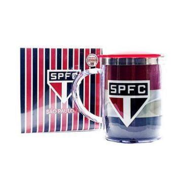 Imagem de Caneca São Paulo Térmica 450 ML - QH002C-2 - MILENO