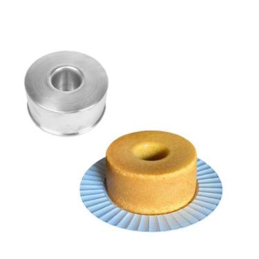 Imagem de Forma para bolo caseiro vulão suiça reta alta 21x10 aluminio - CAPARRO
