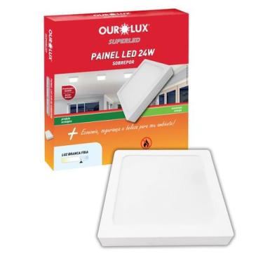Imagem de Painel Plafon Sobrepor 24W Ourolux Bivolt Cor da Luz Branco Frio 6500k