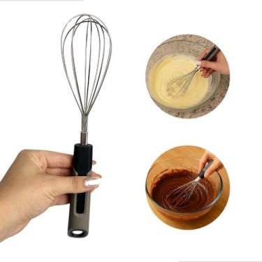 Imagem de Batedor De Claras 29cm Inox Cabo Plastico Ergonômico Resistente Utensi