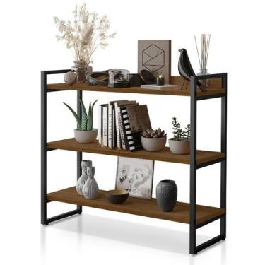 Imagem de Aparador Organizador Multiuso Industrial Com 3 Prateleiras Para Sala E