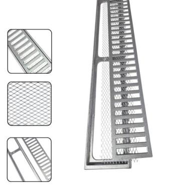 Imagem de Ralo Inteiriça 10x100 em Alum com Tela e Aro p/Area de Lazer - Znubi G