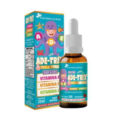 Imagem de ADETRIX Vitaminas A D E Infantil Gotas 30ml Flora Nativa Sabor Morango