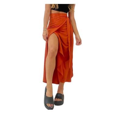 Imagem de Saia Envelope Onça - Animal Print Forro Interno Não fica Transparente/